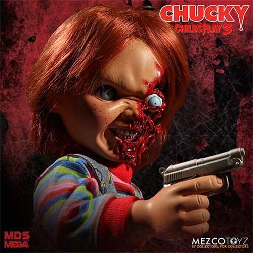 Child's Play 3 Pizza Face Chucky Talking Mega-Scale 15-Inch Doll