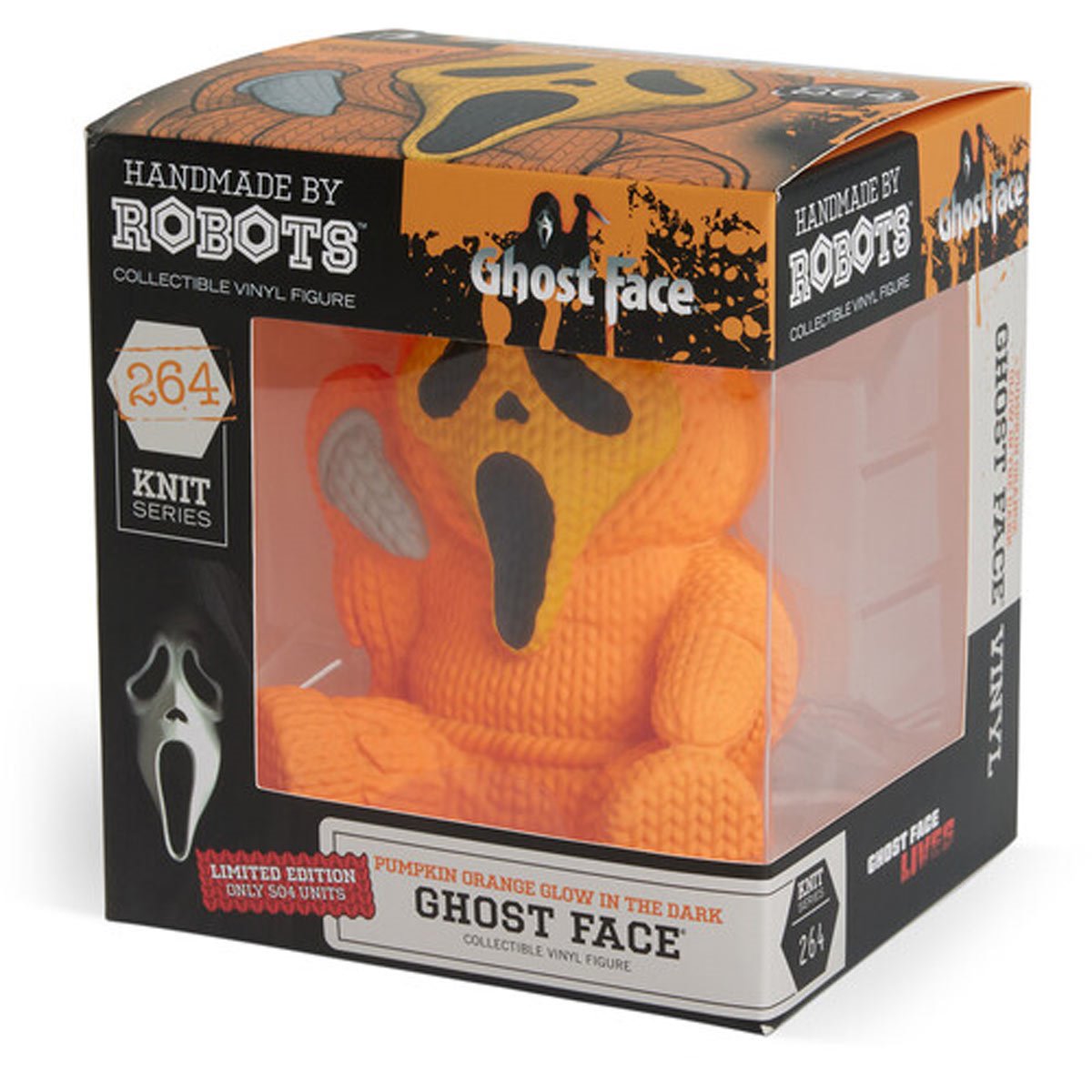 Ghost Face #264 Limited Edition Pumpkin Orange Glow-in-the-Dark Handmade By Robots Vinyl Figure