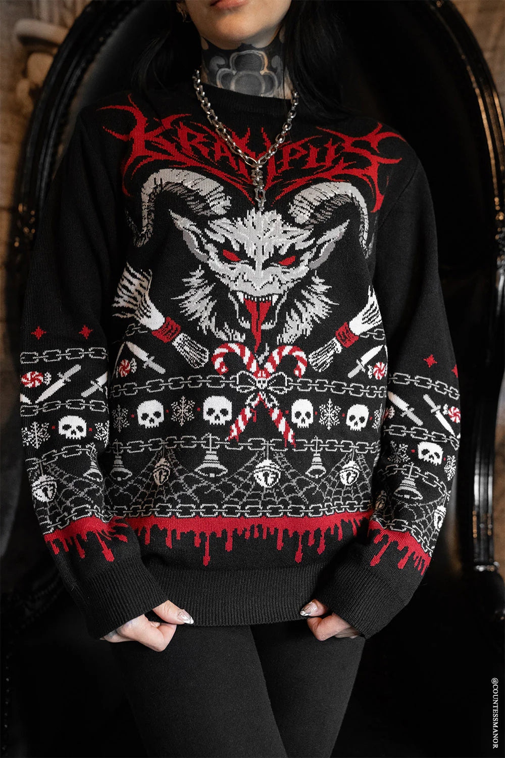 Krampus Knit Xmas Sweater