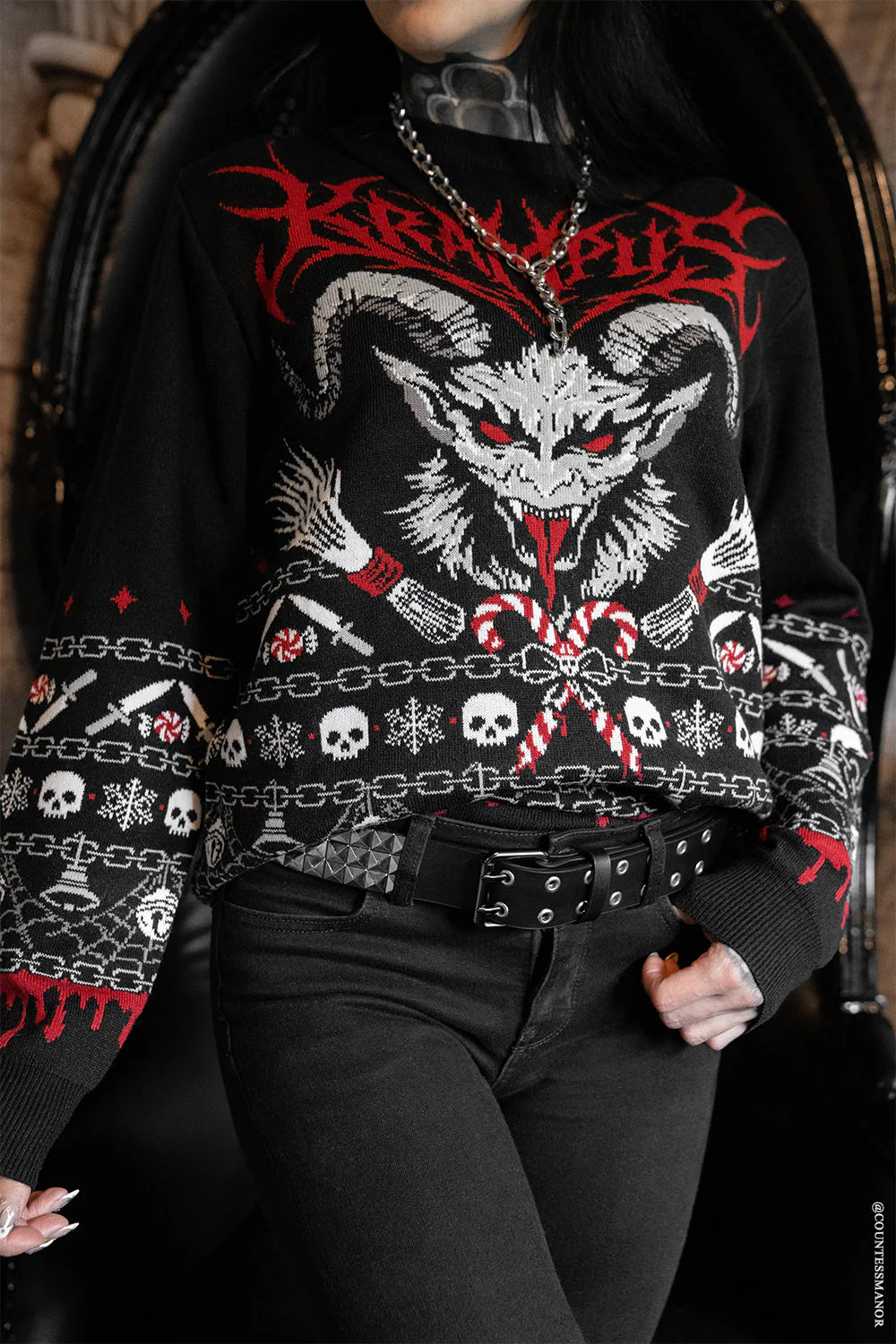 Krampus Knit Xmas Sweater