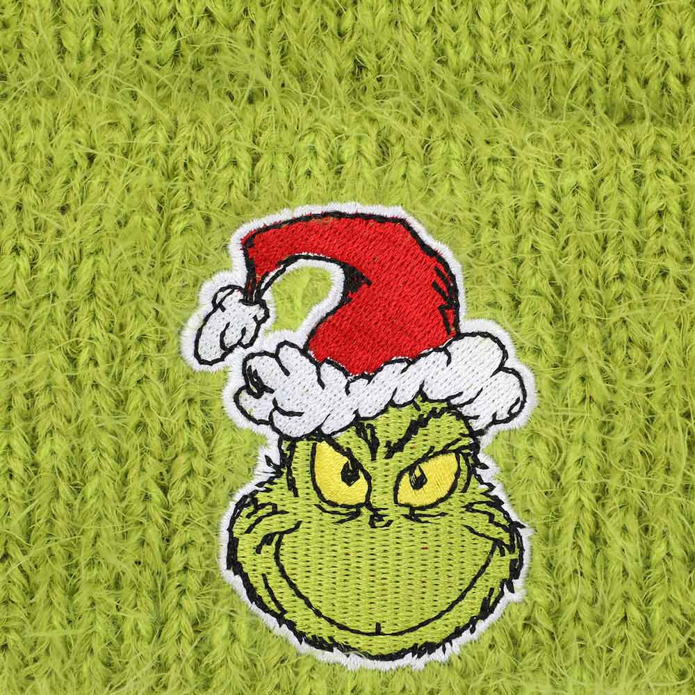 DR. SEUSS THE GRINCH FUZZY CUFF BEANIE & WOMEN'S CREW SOCK COMBO