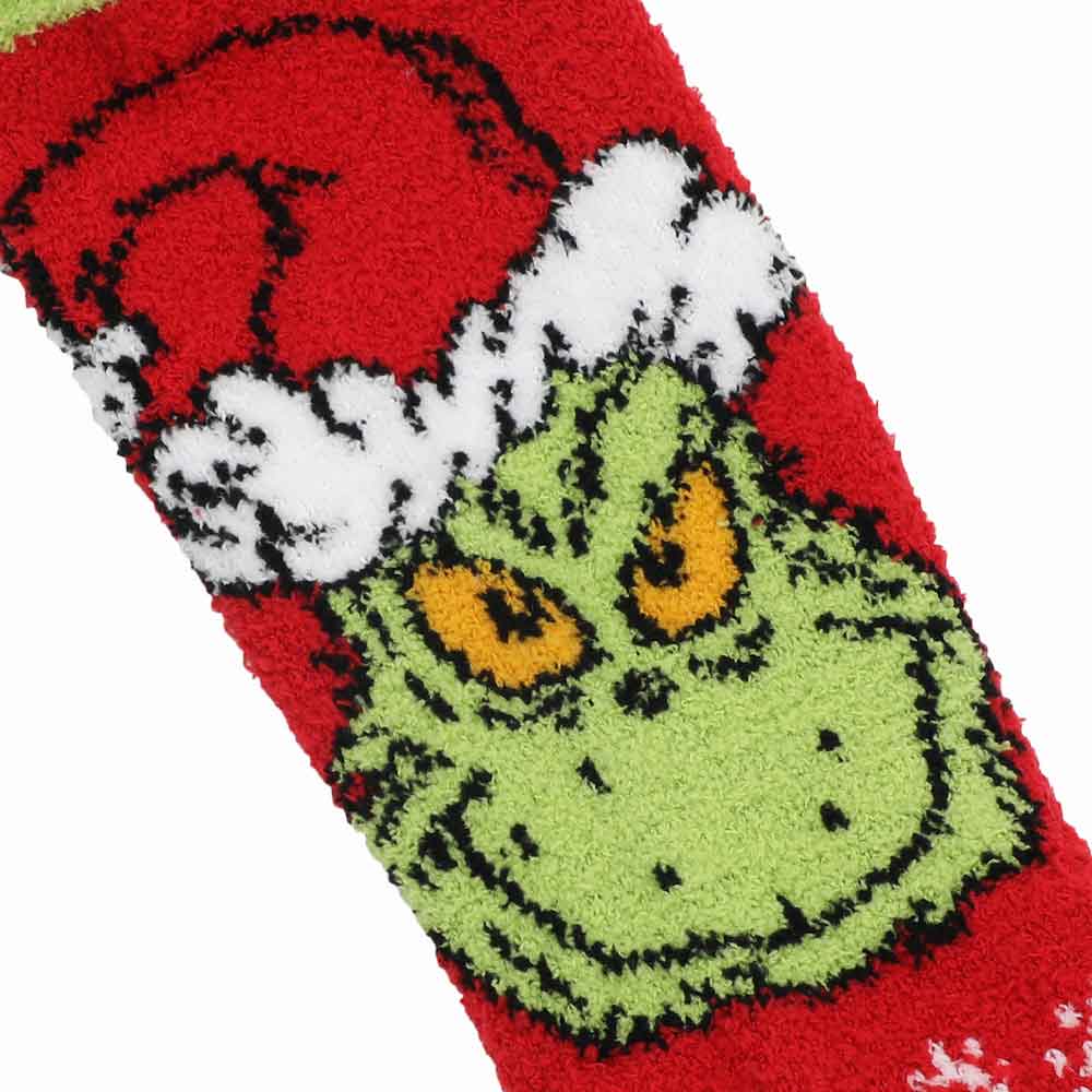 DR. SEUSS THE GRINCH FUZZY CUFF BEANIE & WOMEN'S CREW SOCK COMBO