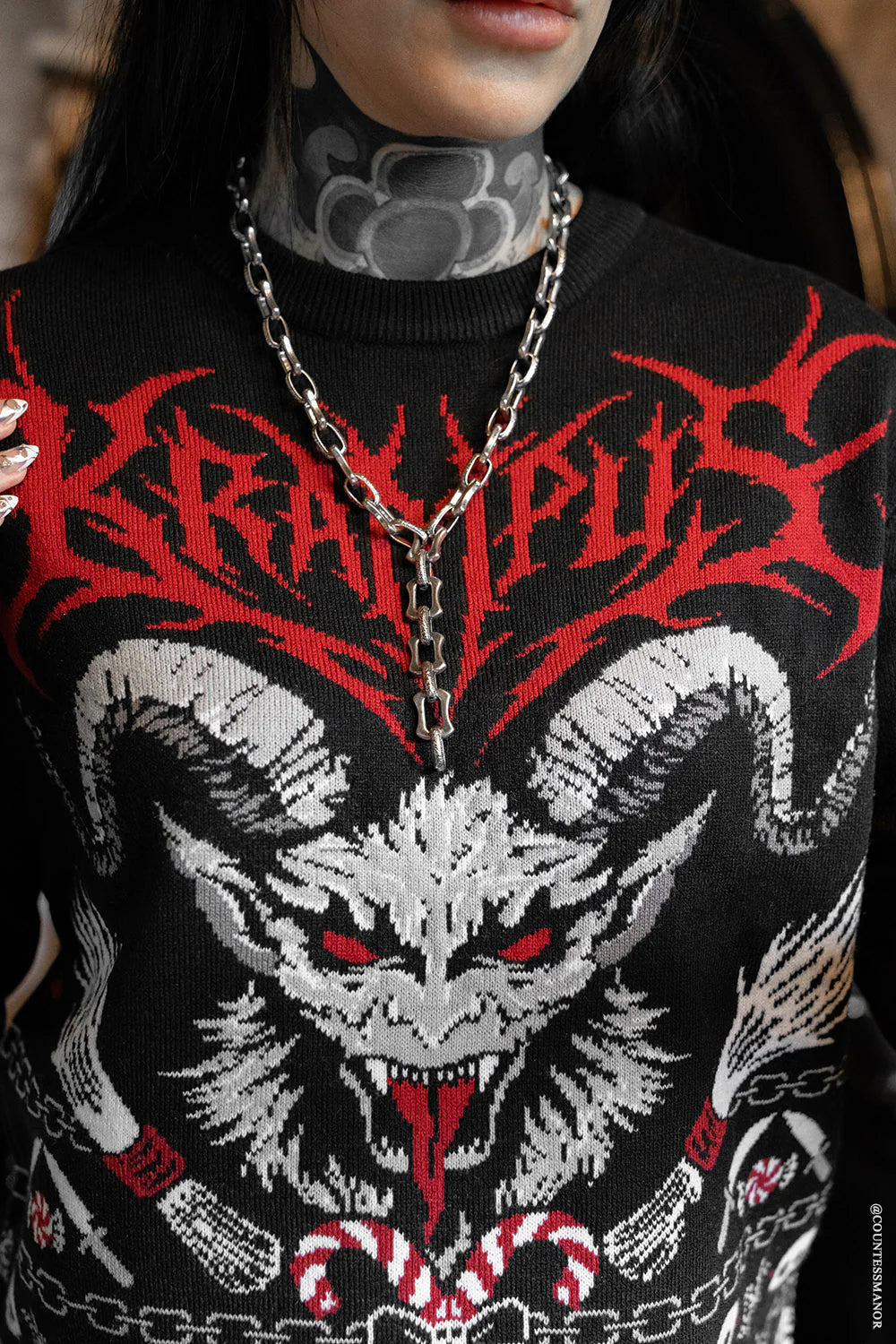 Krampus Knit Xmas Sweater