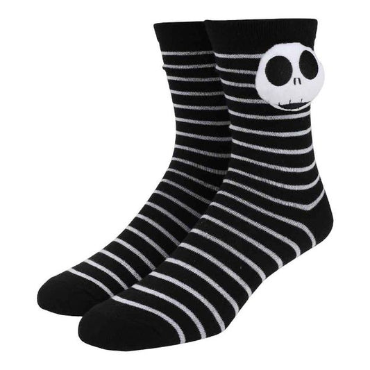 NIGHTMARE BEFORE CHRISTMAS JACK 3D PLUSH WOMEN'S CREW SOCKS