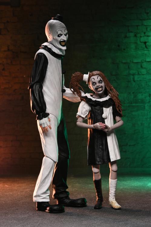 Terrifier 2 Ultimate Art the Clown & Little Pale Girl Action Figure Two-Pack