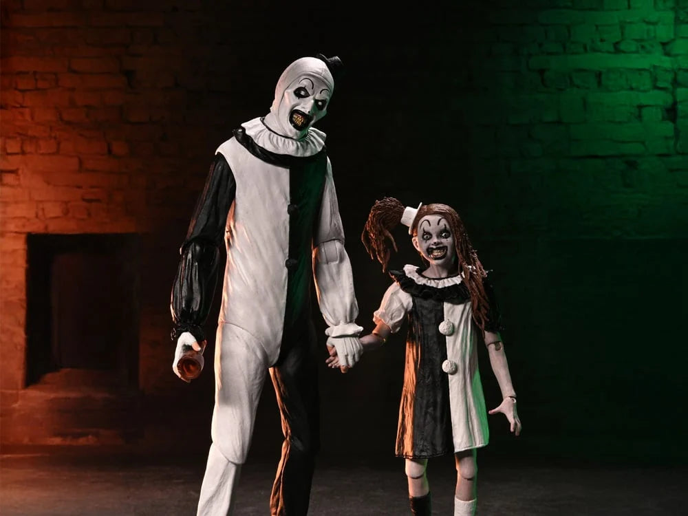 Terrifier 2 Ultimate Art the Clown & Little Pale Girl Action Figure Two-Pack