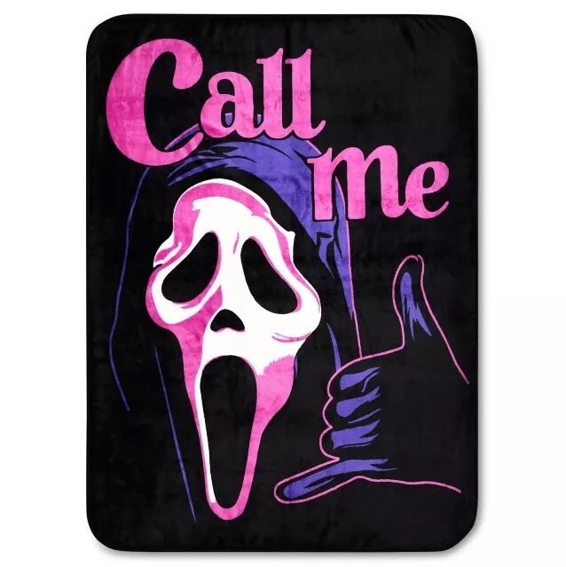 Call Me Double Sided Fleece Blanket - Ghost Face